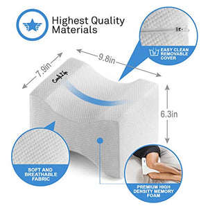 Orthopedic Knee Pillow for Sciatica Relief & Back Pain